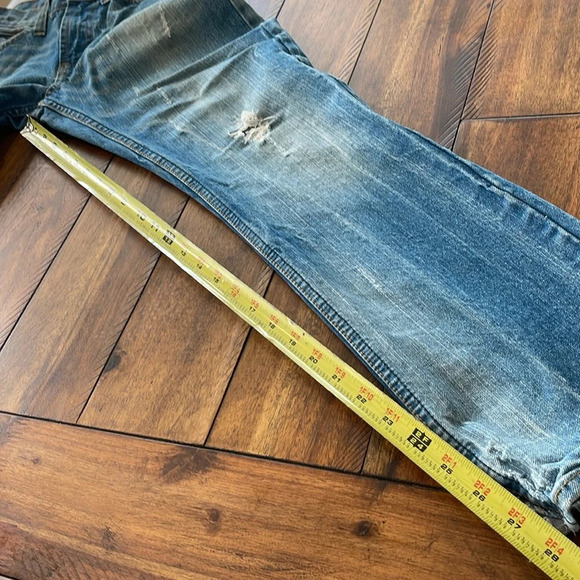 B by Bullhead Mens Slim Blue Denim Distressed jeans size 28 x 30 - Picture 13 of 16